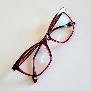 Red leopard print eyeglasses